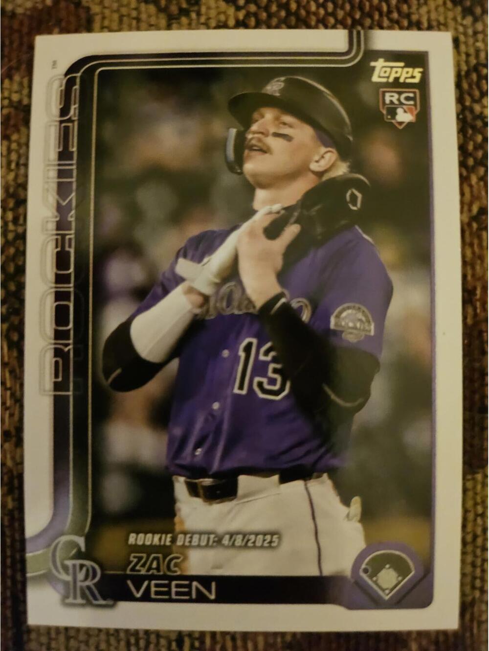 2025 Topps Update #US2 - Zac Veen - Rockies - Rookie Card - Picture 1 of 2